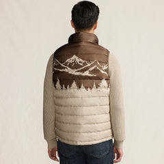 Men's Wanderweight Packable Print Down Vest