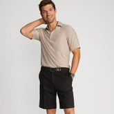 Men's No Iron 9" Comfort Waist Plain Front Chino Short