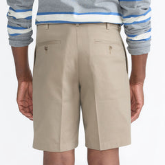 Men's No Iron 9" Pleated Front Chino Short