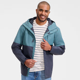 Men's Waterproof Colorblock Raincoat