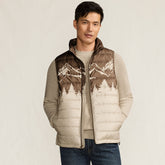 Men's Tall Wanderweight Packable Print Down Vest