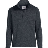 Men's Big Sweater Fleece Snap Neck Pullover Jacket