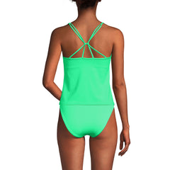 Women's Tugless QuickDry Adjustable Strappy Back Tankini Top