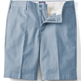 Men's No Iron 9" Plain Front Chino Short