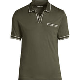 Men's Tall Short Sleeve Tipped Welt Pocket Performance Supima Polo