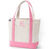 Pre-Monogrammed Letter E Canvas Tote Bag