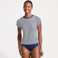 Women's SunShade UPF 50 Cap Sleeve Fitted with Built in Bra Rash Guard