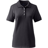 Women's Plus Size Short Sleeve Feminine Fit Banded Mesh Polo Shirt
