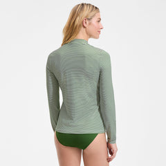 Women's SunShade UPF 50 Long Sleeve Mock Neck Rash Guard Swim Tee