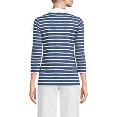 Women's Tall 3/4 Sleeve Supima Cotton Polo Shirt