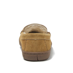Kids Fuzzy Lined Suede Moccasin Slippers