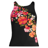 Women's Tugless High Neck Strappy Back Tankini Swimsuit Top