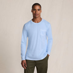 Mens Long Sleeve Pocket Sun Faded Super-T Tee