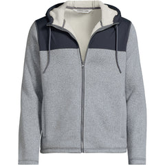 Men's Sweater Fleece Mixed Media Full Zip Jacket