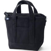 Small Solid Color 3 Pocket Zip Top Canvas Tote Bag