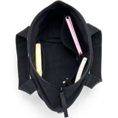 Small Solid Color 3 Pocket Zip Top Canvas Tote Bag