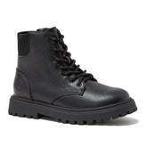 Girls Zip Up Lugged Boots