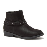 Girls Shimmer Zip Up Western Booties