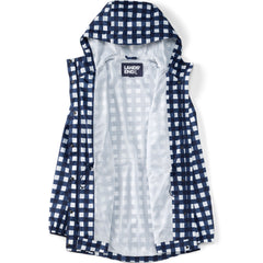 Women's Tall Print Waterproof Hooded Packable Raincoat
