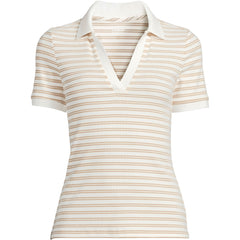 Women's Wide Rib Polo Shirt