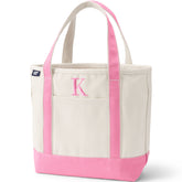 Pre-Monogrammed Letter K Canvas Tote Bag
