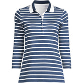 Women's Tall 3/4 Sleeve Supima Cotton Polo Shirt