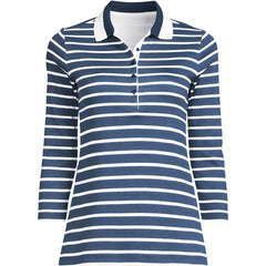 Women's Tall 3/4 Sleeve Supima Cotton Polo Shirt