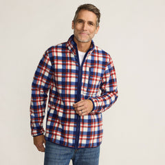Men's Tall Print Full Zip Sherpa Fleece Jacket
