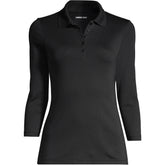Women's Tall 3/4 Sleeve Supima Cotton Polo Shirt