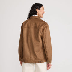 Unisex Faux Suede Trucker Jacket