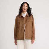Unisex Faux Suede Trucker Jacket