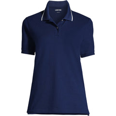 Women's Tall Mesh Cotton Short Sleeve Polo Shirt