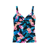 Women's Wrap Underwire Tankini Top Swimsuit Print