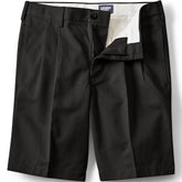 Men's Big and Tall No Iron 9" Comfort Waist Pleated Front Chino Short