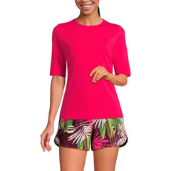 Women's SunShade UPF 50 Elbow Sleeve Rash Guard Swim Tee