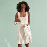 Women's Square Neck Above Knee Sweater Dress