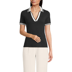 Women's Wide Rib Polo Shirt