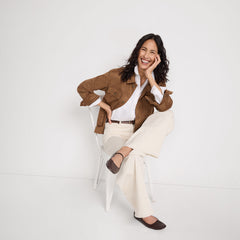 Unisex Faux Suede Trucker Jacket