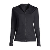 Women's Plus Size SunShade UPF 50 Hooded Zip Front Rash Guard