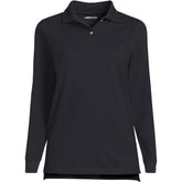School Uniform Women's Long Sleeve Mesh Polo Shirt