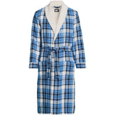 Men's Sherpa Fleece Lined Flannel Robe