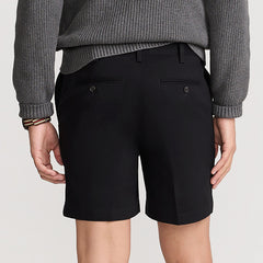 Men's No Iron 6" Comfort Waist Plain Front Chino Short