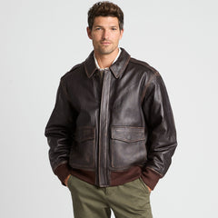 Willis and Geiger Leather Bomber Jacket
