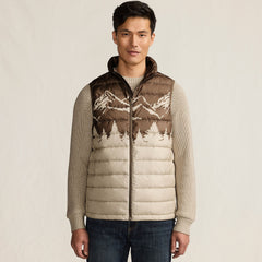 Men's Wanderweight Packable Print Down Vest