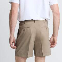 Men's No Iron 6" Pleated Front Chino Short