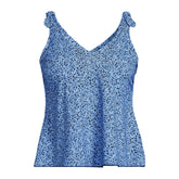 Women's Tie Shoulder Flutter Tankini Top