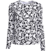 Women's Petite SunShade UPF 50 Long Sleeve Rash Guard Swim Tee