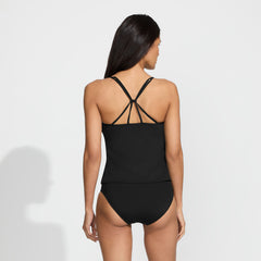 Women's Tugless QuickDry Adjustable Strappy Back Tankini Top