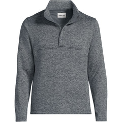 Men's Sweater Fleece Snap Neck Pullover Jacket