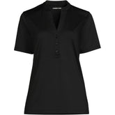 Women's Rapid Dry Short Sleeve V-Neck Henley Shirt